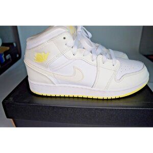 Jordan 1 Mid Big Kids Sail LT Laser Orange Yellow White (FD8780 181)